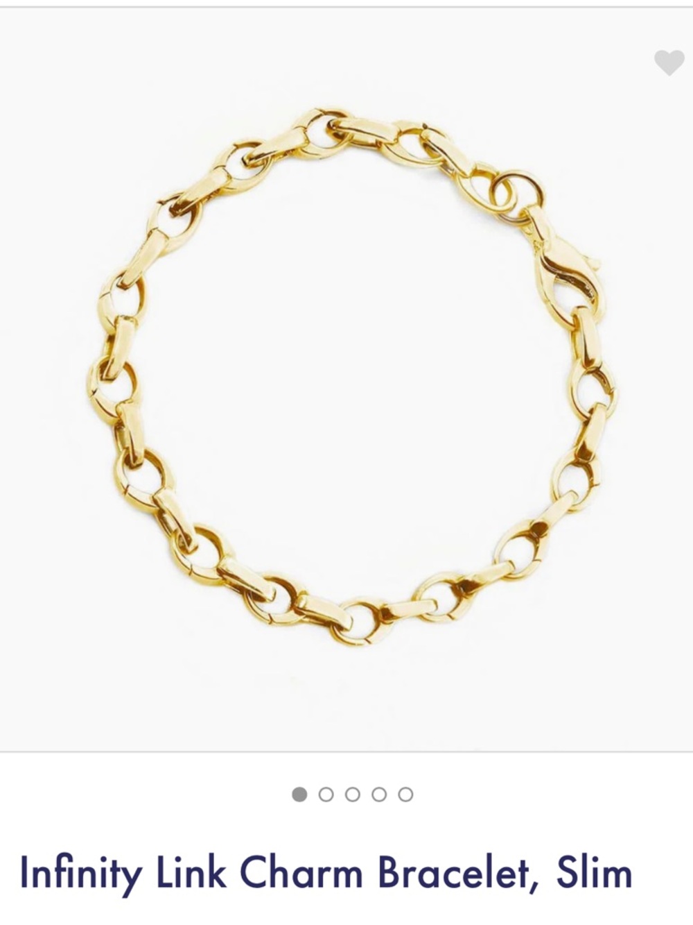 **ISO** Jet Set Candy Slim Infinity Link Bracelet - Solid Gold